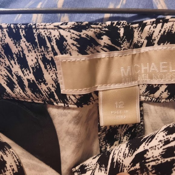 Michael Kors Miranda Jaquar Print Cotton Sateen Pants NWT Sz 12 - Picture 7 of 8